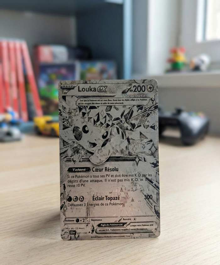 Carte Pokémon Métal personnalisée - Votre Prénom Gravé - Idée Cadeau Unique
