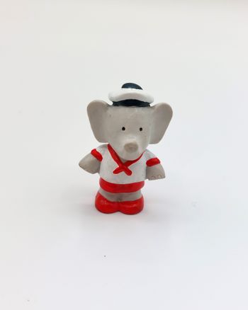 Petite figurine vintage éléphant Arthur dans Babar 1990 L. De Brunhoff collection
