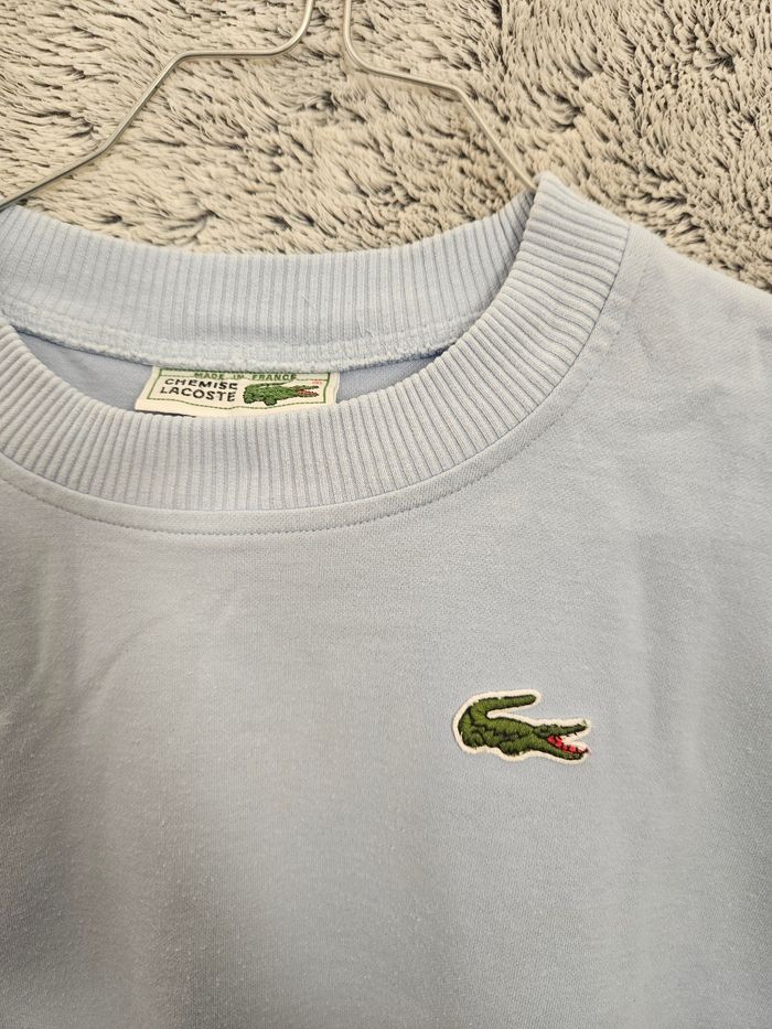 Sweat vintage jaune et bleu de chez Lacoste - photo numéro 2