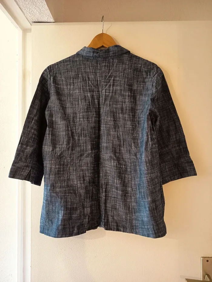 Chemise/veste légère en Jean manches 3/4 Collection L en 44 - photo numéro 6