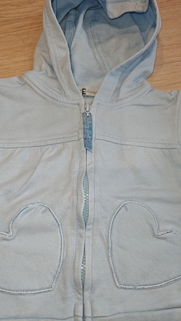 Gilet bleu ciel 9mois - photo numéro 2
