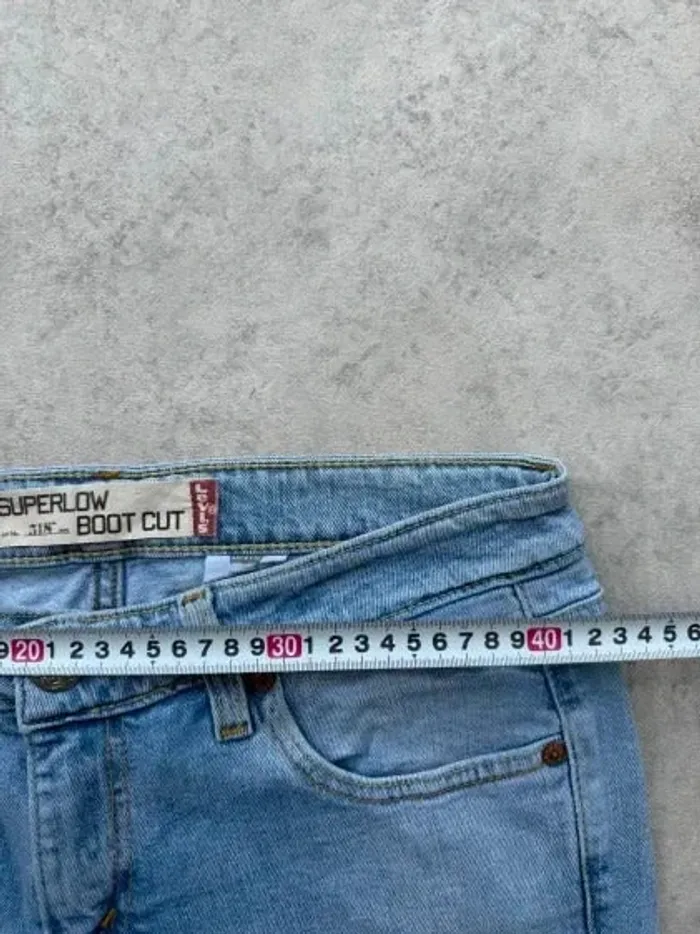 Jeans Levi's 518 W32 FR42 coupe patte d'eph évasé bleu Femme Women pan547b - photo numéro 3