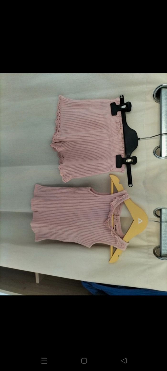 Ensemble rose pâle Kiabi 24 mois