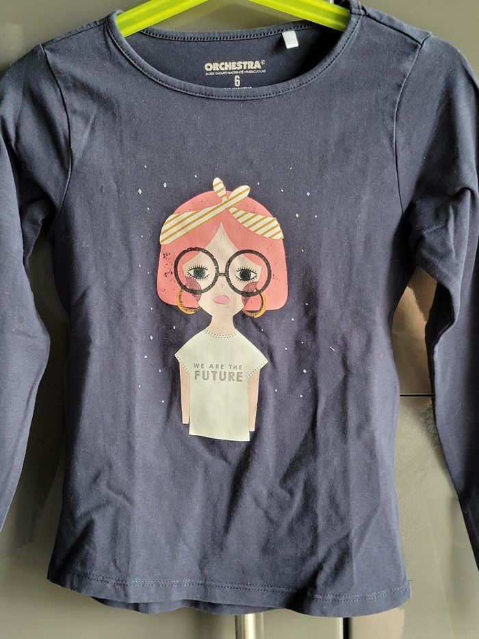 T shirt manches longues fille 6 ans orchestra - photo numéro 2