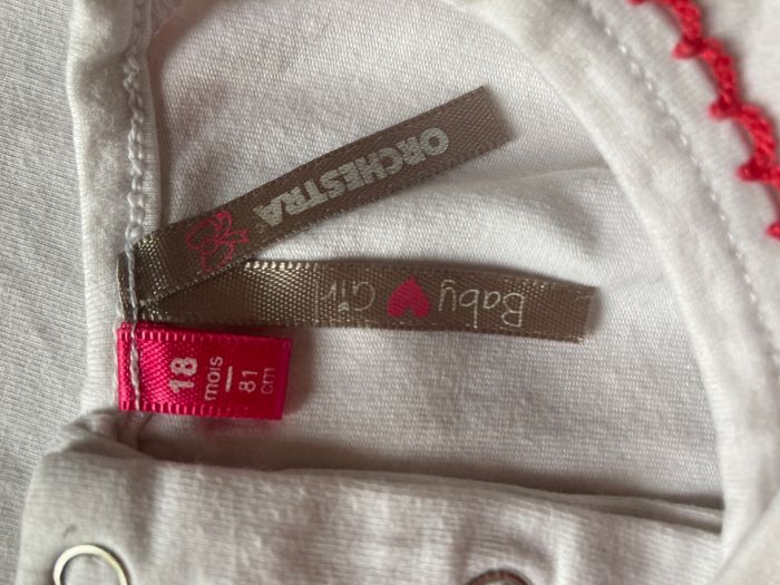 Tee-shirt avec vêtements en tissus taille 18 mois - photo numéro 4