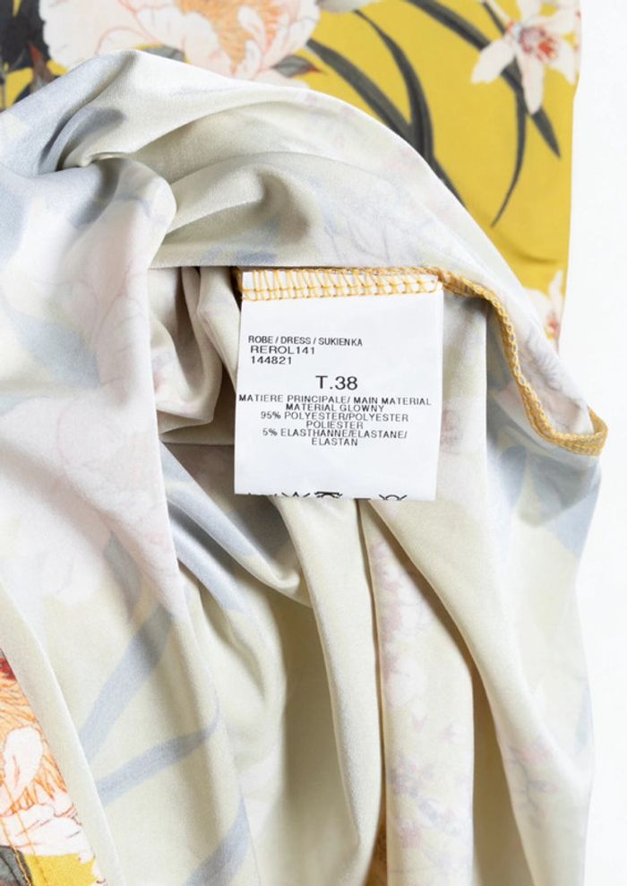 Robe à fleurs jaune • floral print yellow dress Jacqueline Riu Taille 38 - photo numéro 8