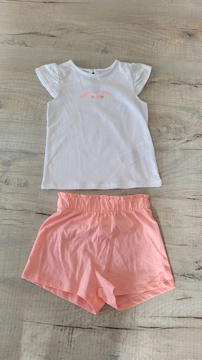 Ensemble short t shirt fille kiabi 18 mois
