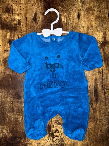 Grenouillère bleu 1m