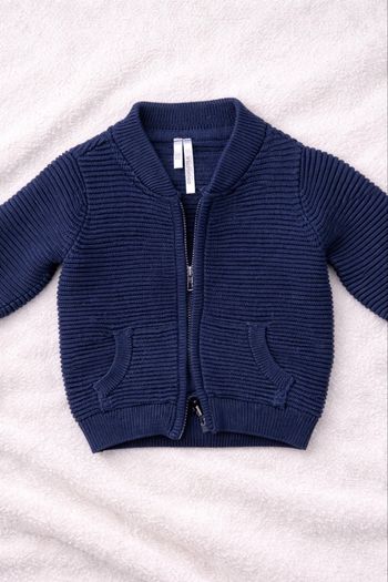 Gilet maille bleu marine Orchestra 3-6 mois - comme neuf