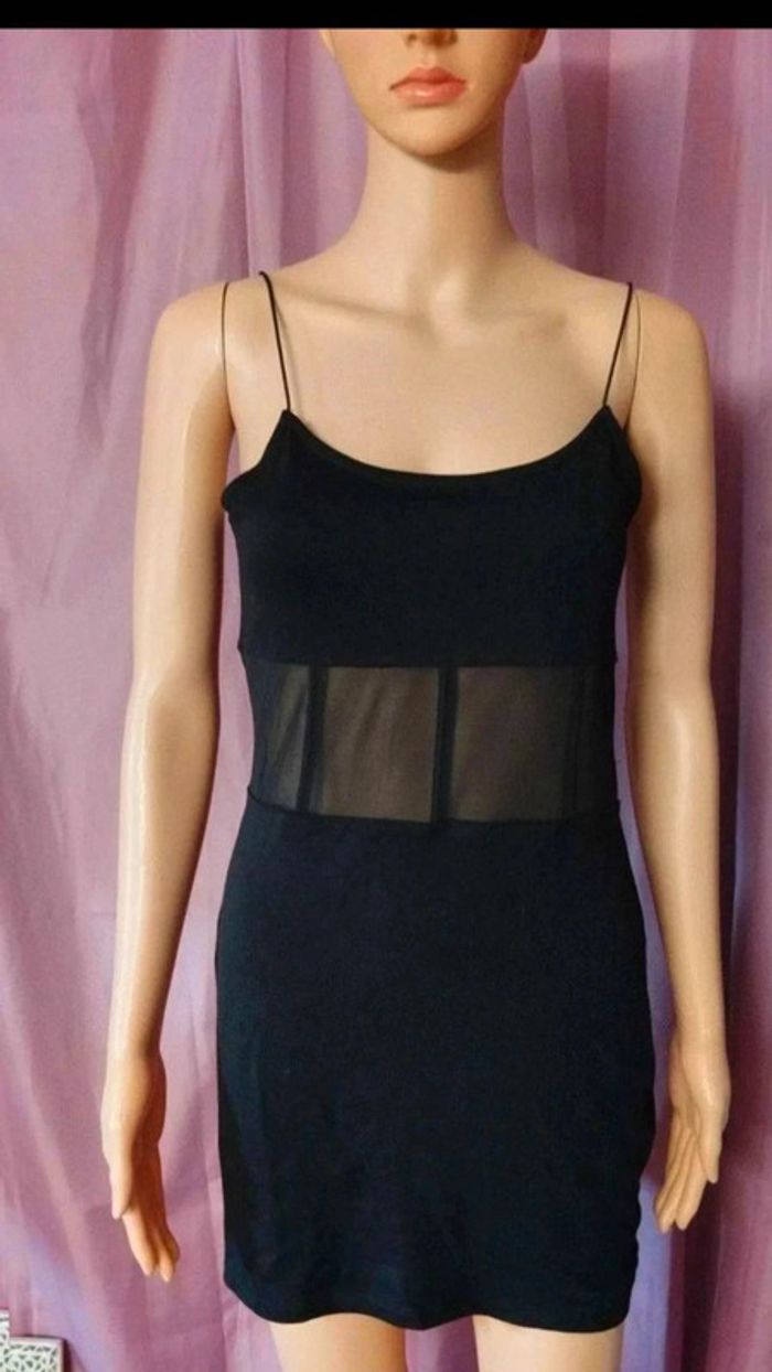 Robe noire h&m avec transparence taille s - photo numéro 2