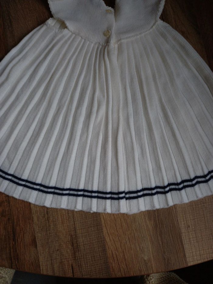 Robe vintage, blanche et bleu, 1 an - photo numéro 9