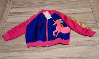 Veste mentaux fille enfant Licorne rose bleu doré
