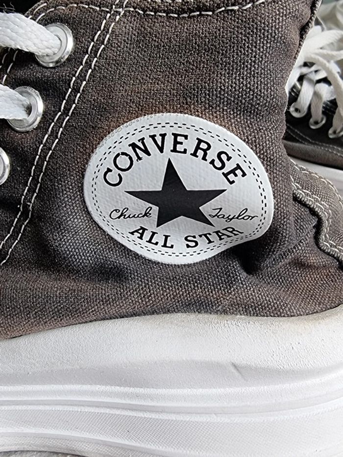 Converse all stars Chuck Taylor platforme foundational Leather - photo numéro 10