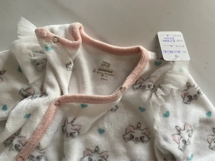 Pyjamas épais blanc Les Aristochats Disney Orchestra 6 mois/67 cm [ref.101B070] - photo numéro 3