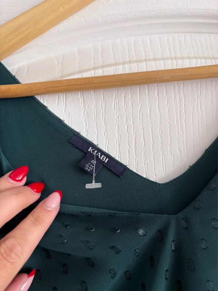 Robe vert foncé Kiabi - neuve jamais portée - taille 40/L - photo numéro 3
