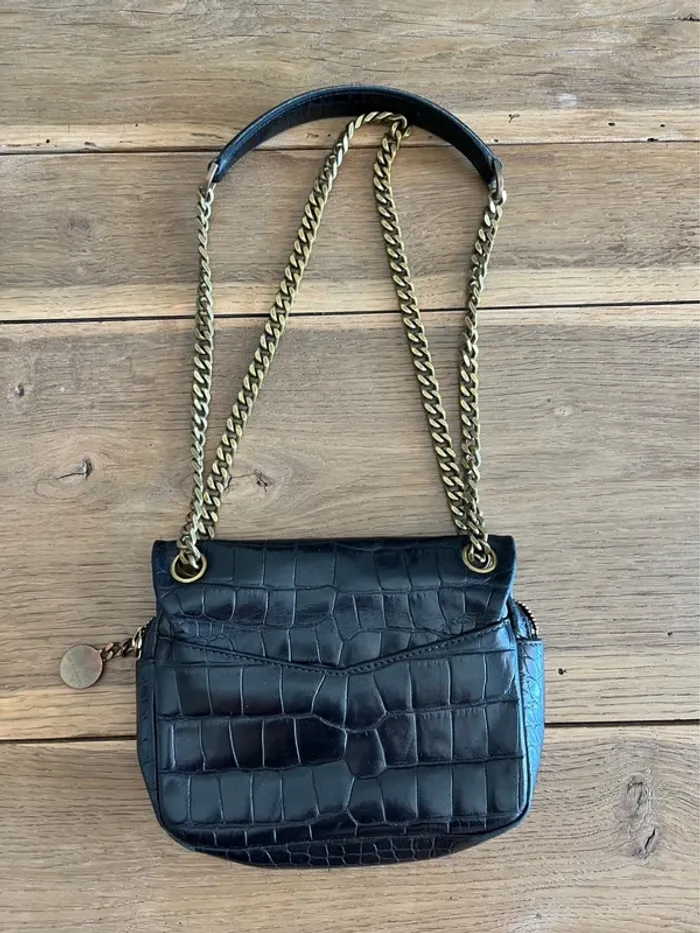 Sac à main/bandoulière en cuir noir Stella The Kooples - photo numéro 6