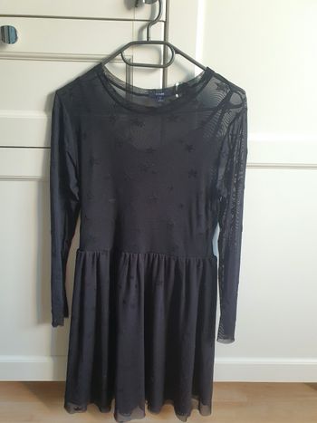 Robe manches longues noire kiabi