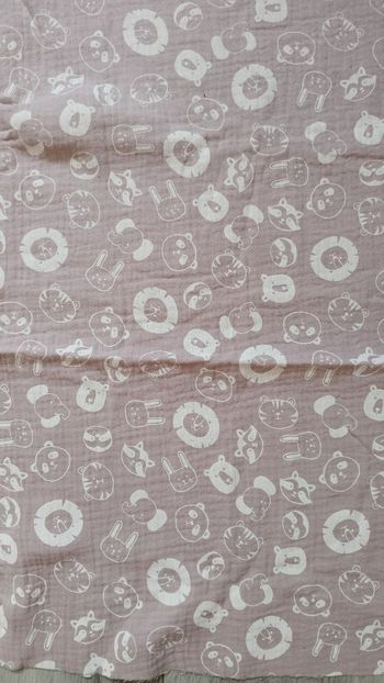 Coupon Double gaze rose et écru