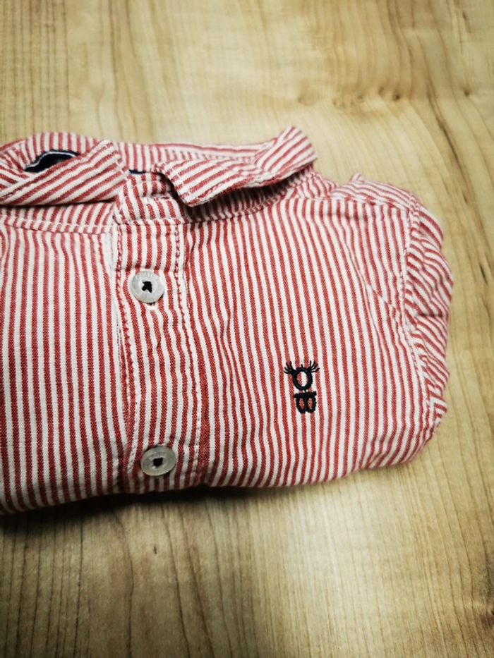 Chemise rouge Obaïbi 3 mois - photo numéro 3