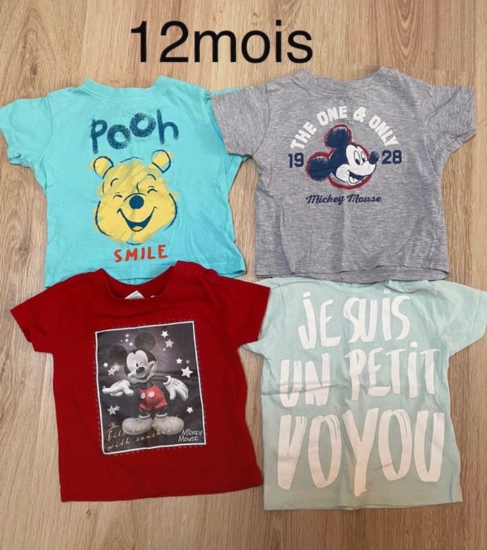 Lot t shirt 12 mois