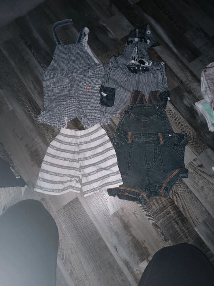 Salopettes + short 6 mois