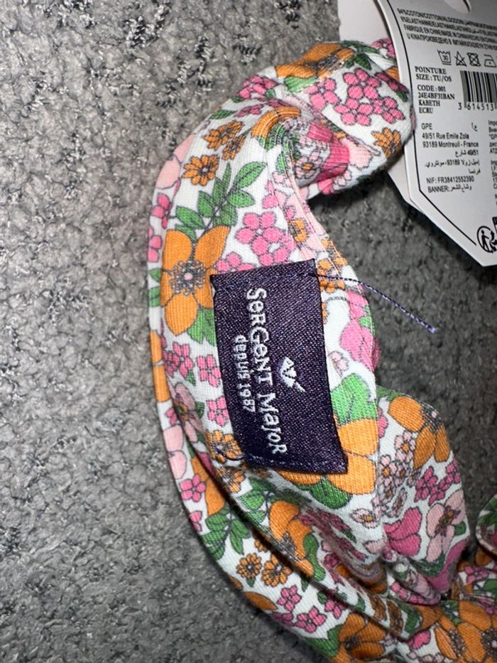 Bandeau de tête avec noeud fleuri Sergent Major - photo numéro 3