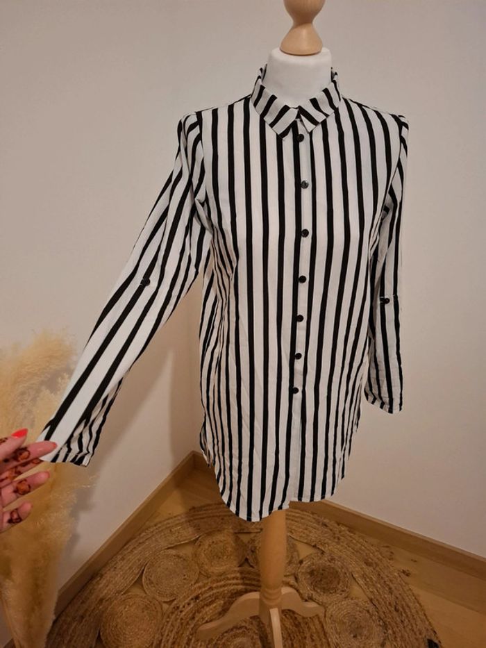 Chemise longue rayée Bel & Bo taille S 36 - photo numéro 8