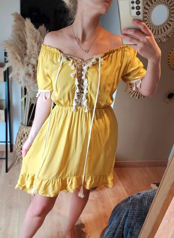Robe jaune bohème