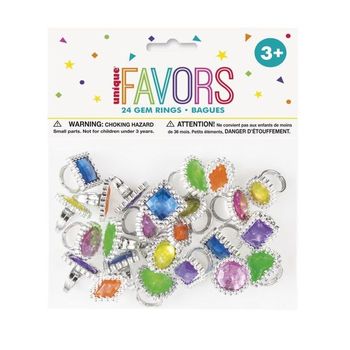 Lot de 24 bagues jouets