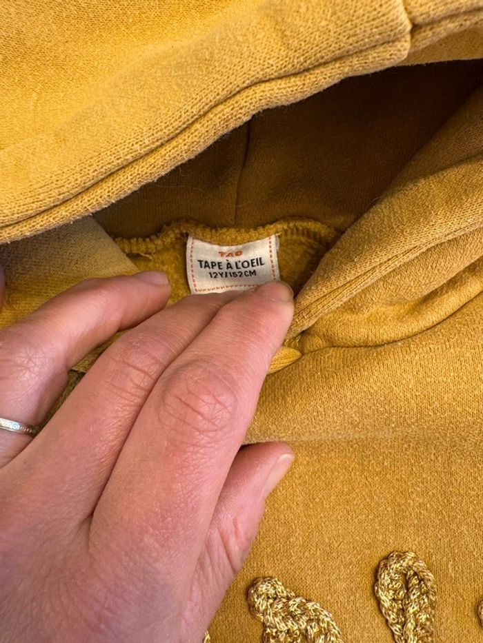 Sweat à capuche tao taille 12 ans - photo numéro 3