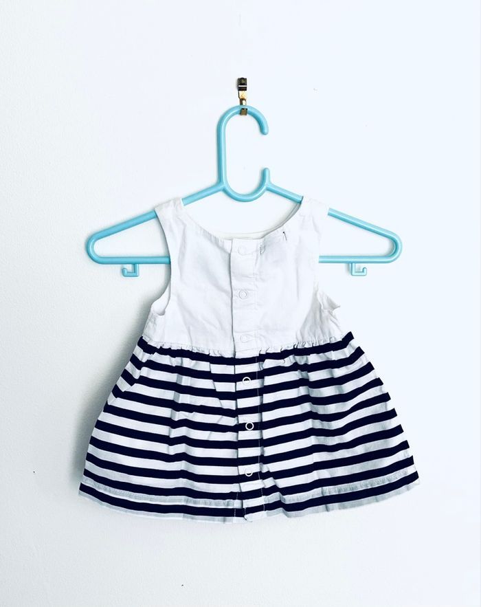 Robe marinière « Kiabi » taille 1 mois - photo numéro 2