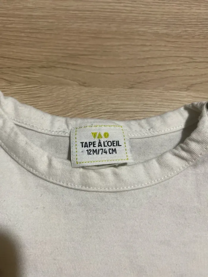 Tee-shirt manche longue rayé hiver bébé garçon 12 mois Tape à l’œil - photo numéro 3