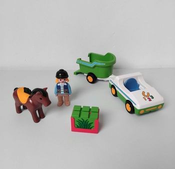 PLAYMOBIL 123 Voiture et Van Cheval Junior 🐎