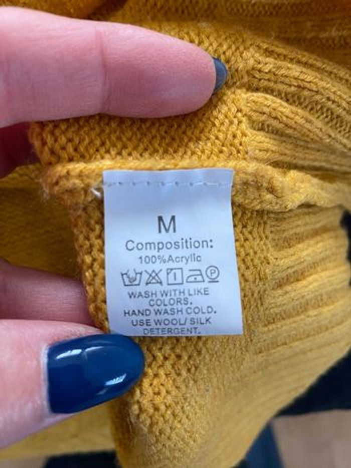 Pull moutarde parfait état taille M - photo numéro 3