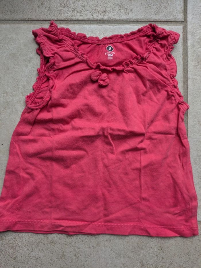 Débardeur rose fushia fille 18 mois