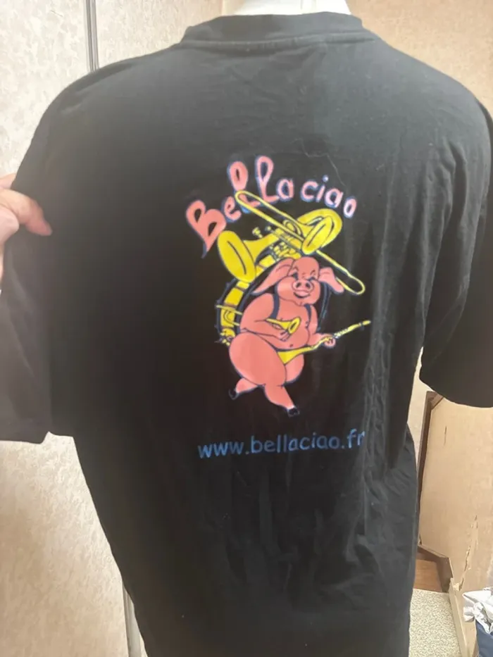 T shirt taille XL personnaliser "Bruno" bellaciao marque clique - photo numéro 3