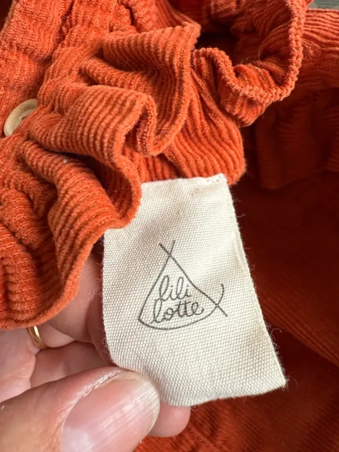 Salopette / combishort enfants velours Lililotte taille 4 ans - photo numéro 7