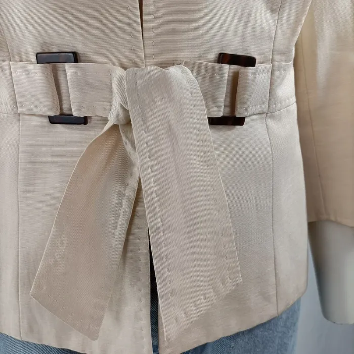 Veste cintrée , habillée élégante blanc cassé, crème- 1 2 3 - ceinture Taille 38 - LE - photo numéro 8