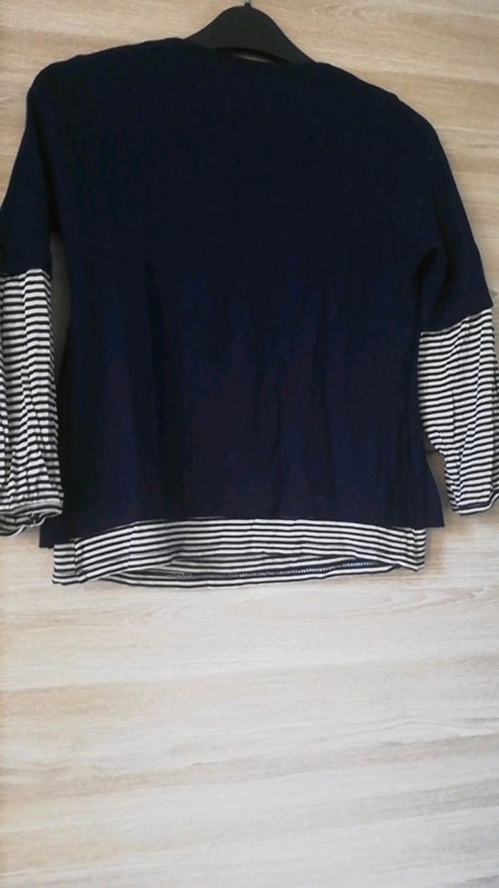 Pull rayures bleu blanc - photo numéro 4