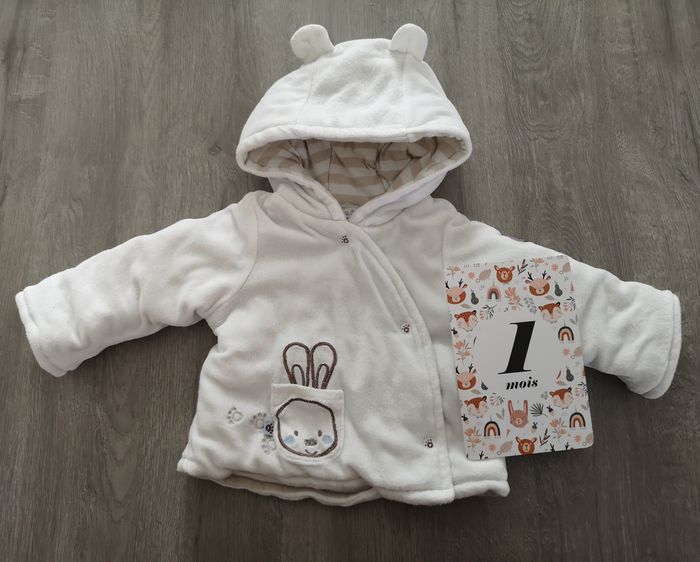 Veste chaude 1 mois lapin