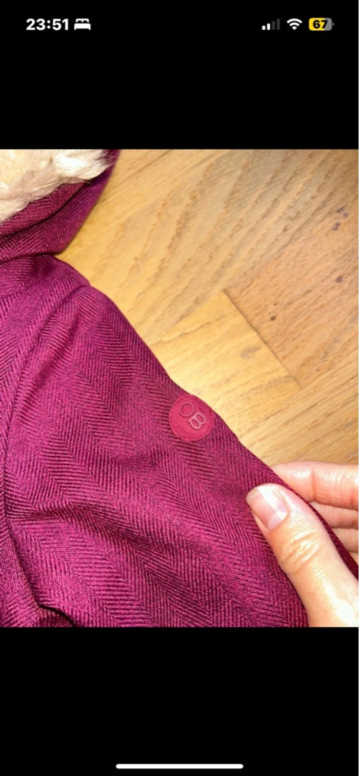 Lot ensemble manteau et bonnet bébé fille obaïbi - photo numéro 3