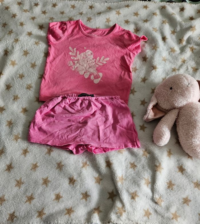 Ensemble tee shirt MC + jupe short fille 12 mois (80 cm) - photo numéro 3