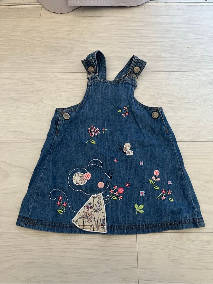 Salopette jupe jean 18mois