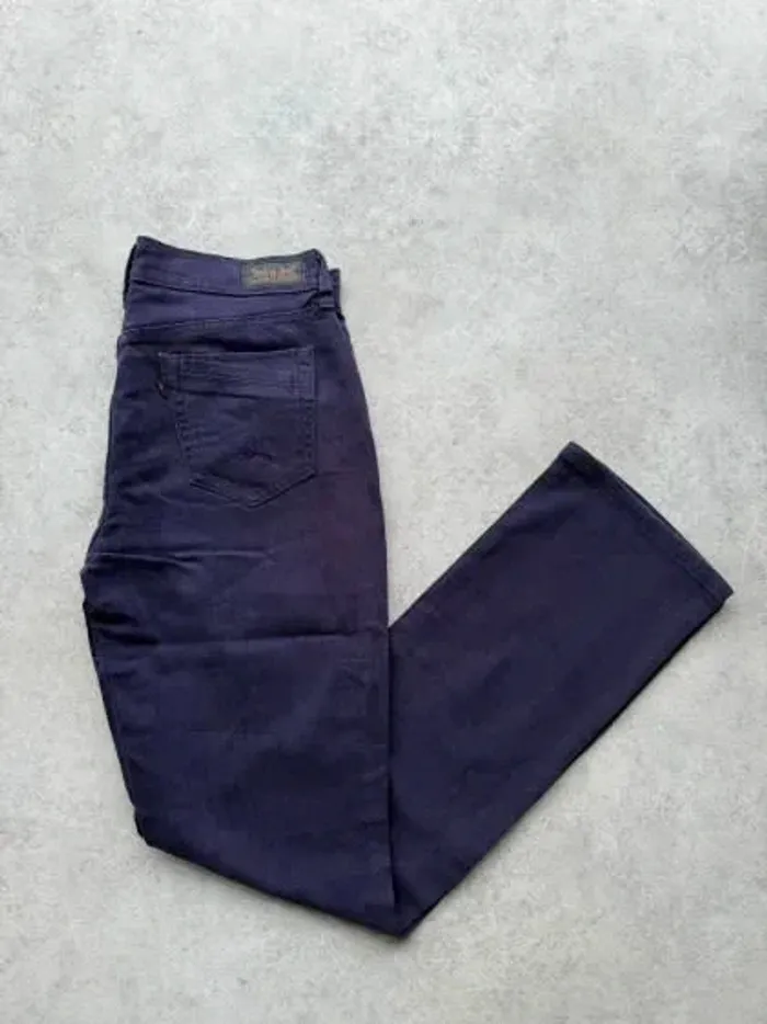 Jeans Levi's 505 W27 FR36 L32 coupe droite violet Femme Women pan567b