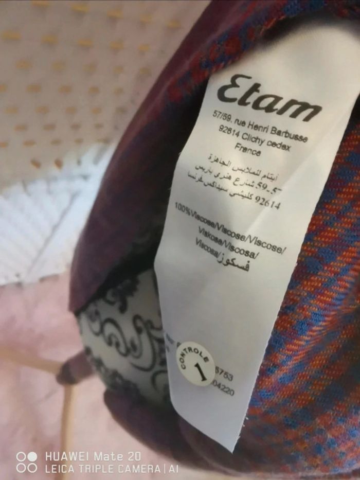 💕Superbe robe droite June d'Etam en viscose multicolore - femme taille 38 - style chic et moderne💕 - photo numéro 8