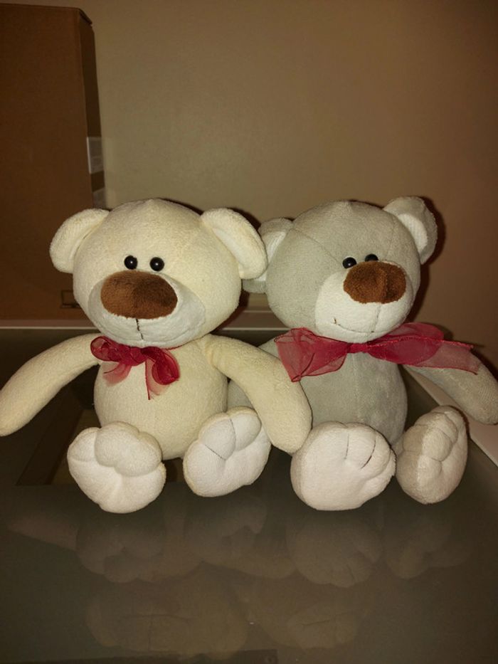 Couplé d'ours en peluche