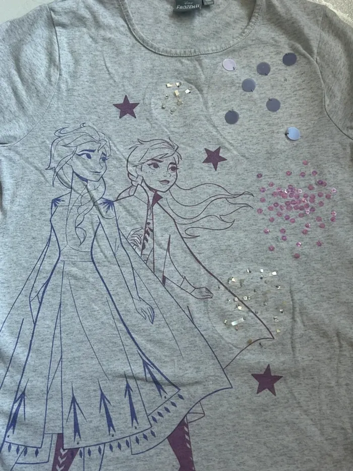 TEE shirt reine des neiges 2  Frozen Disney - photo numéro 2