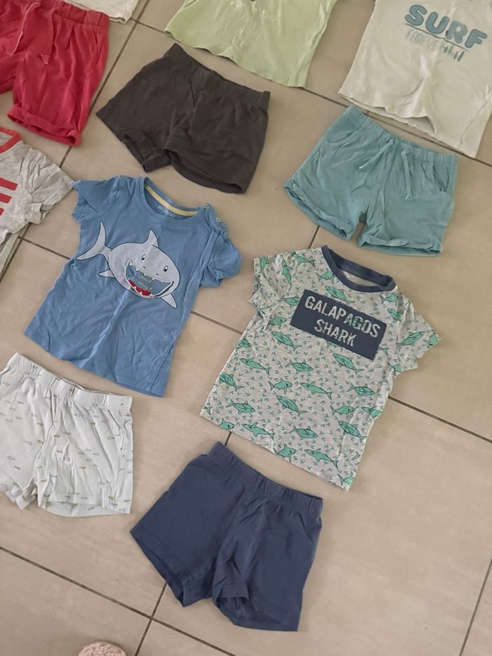 Lot de pyjamas shorts d’été coton garçon taille 3 ans - photo numéro 3
