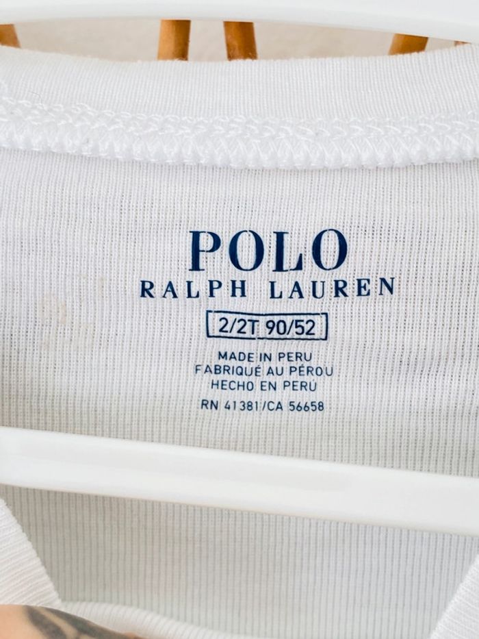 T-shirt blanc Polo Ralph Lauren 92 cm - photo numéro 4
