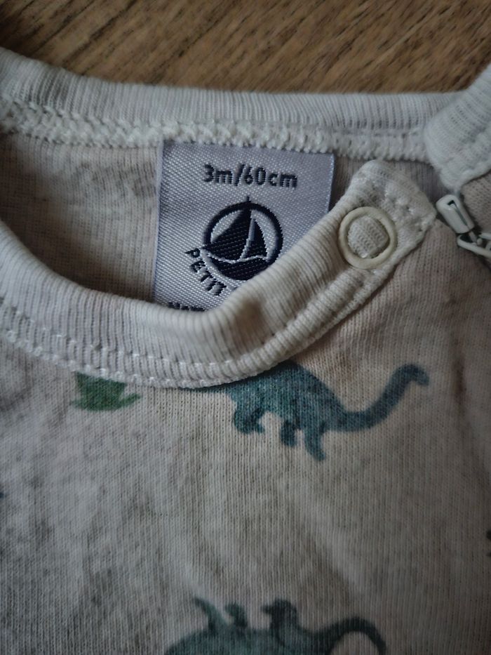 Pyjama petit bateau dino 3 mois - photo numéro 3